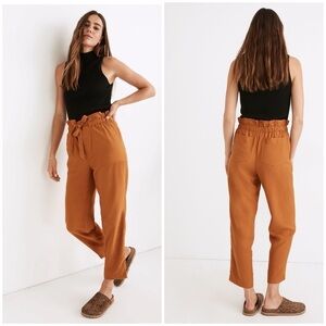 Madewell Dunaway Paper Bag Burnt Orange/Rust Pants XXS